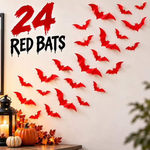 Halloween rote fledermaus - rote,
